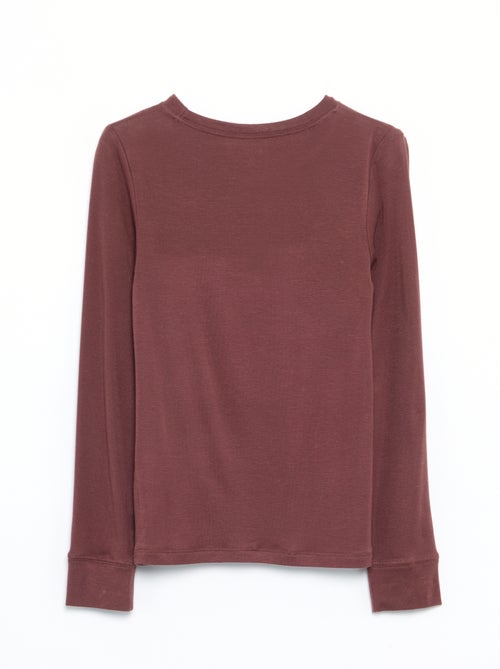 T-shirt manches longues laine mélangée - Kiabi T-shirt manches longues laine mélangée - Kiabi