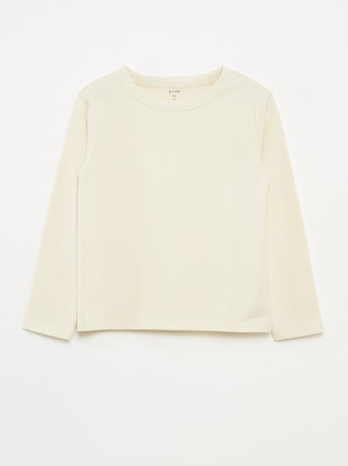 T-shirt manches longues uni - Kiabi