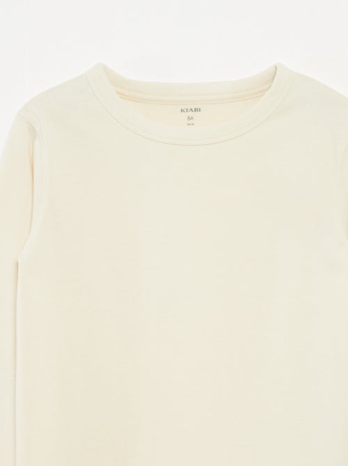 T-shirt manches longues uni - Kiabi