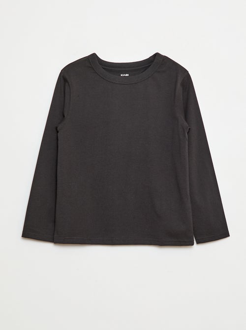 T-shirt manches longues uni - Kiabi