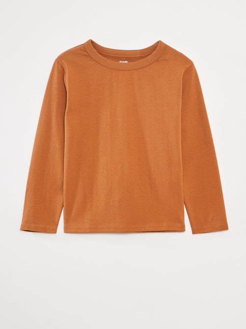 T-shirt manches longues uni - Kiabi