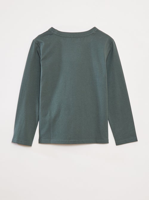 T-shirt manches longues uni - Kiabi