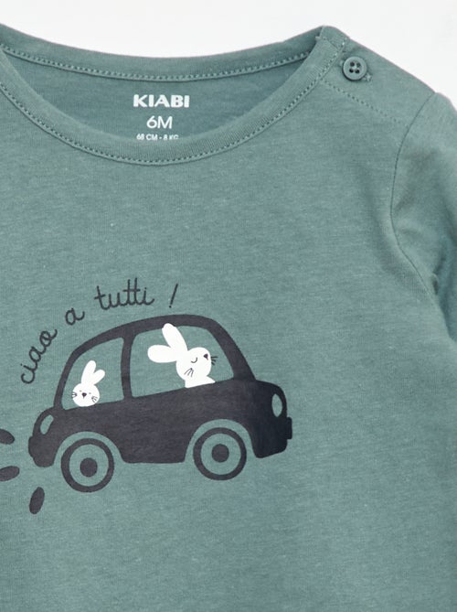 T-shirt maniche lunghe con decorazione - Kiabi