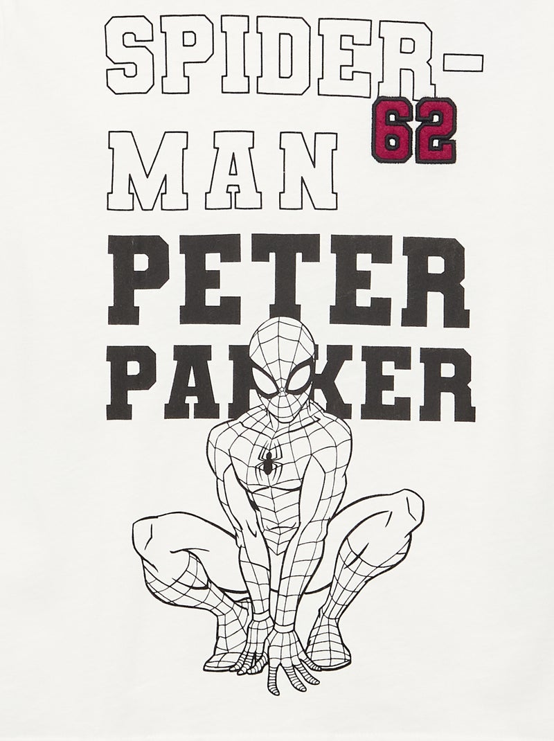 T-Shirt 'Marvel' 'Spider-Man' mit langen Ärmeln Weiß - Kiabi