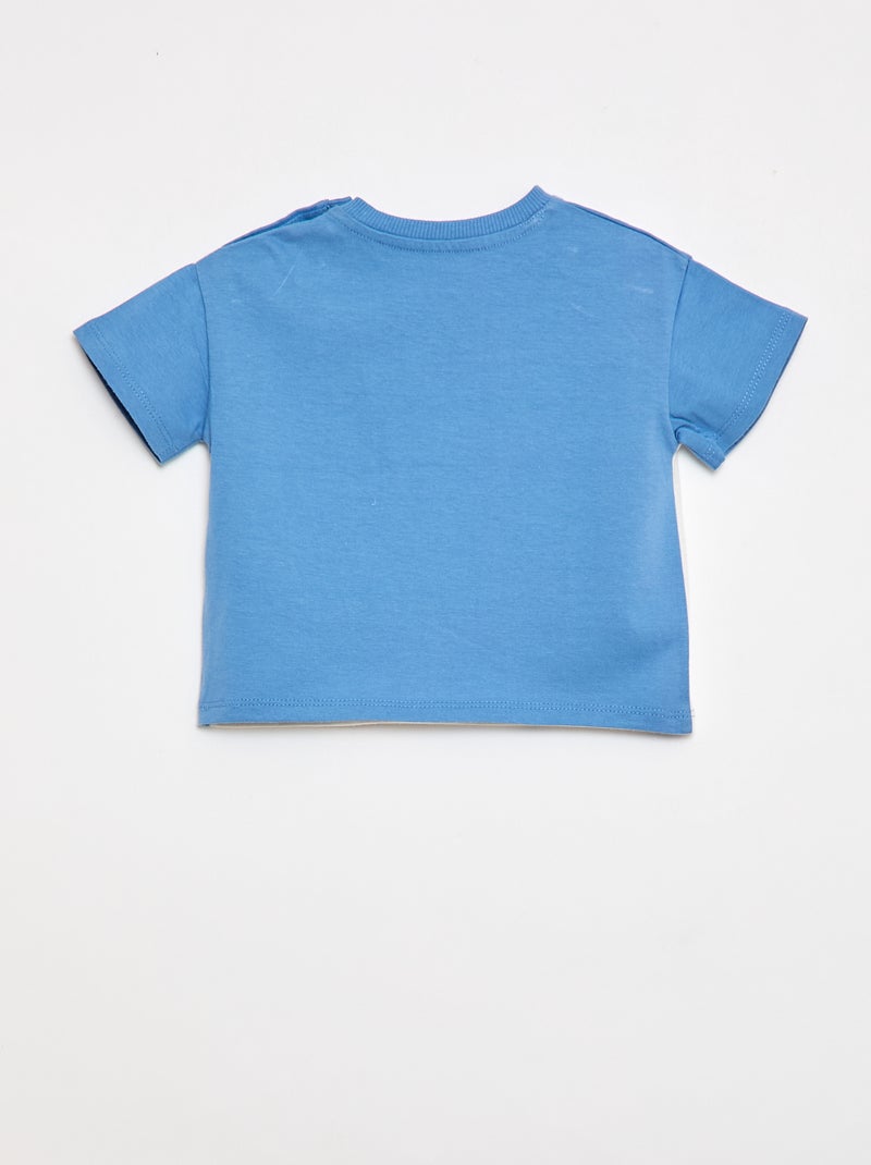 T-shirt 'Mickey' avec poche poitrine 'Disney' Bleu - Kiabi