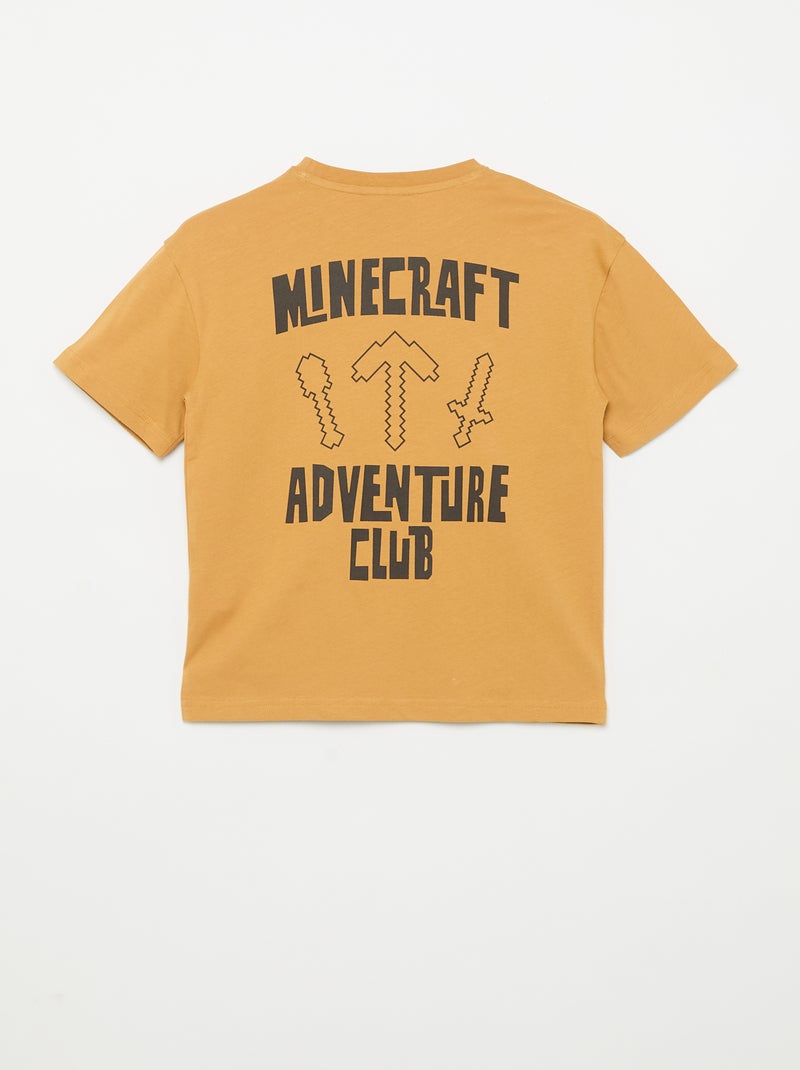 T-shirt 'Minecraft' à manches courtes Jaune moutarde - Kiabi