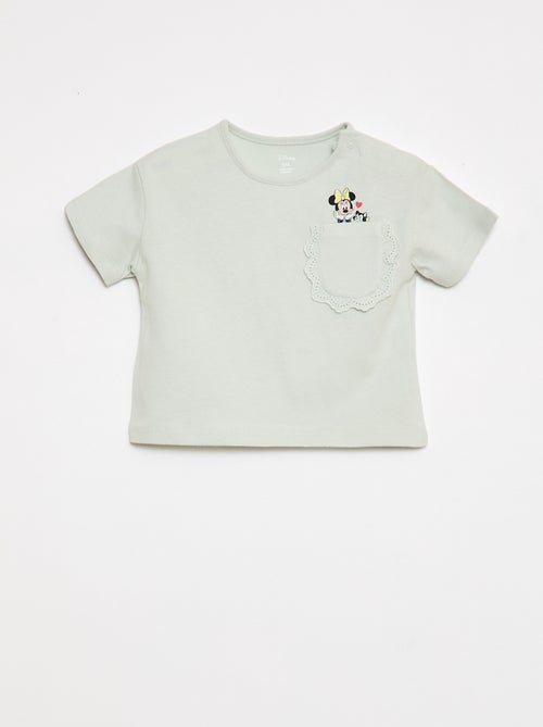 T-shirt 'Minnie' 'Disney' à manches courtes et poche volantée - Kiabi