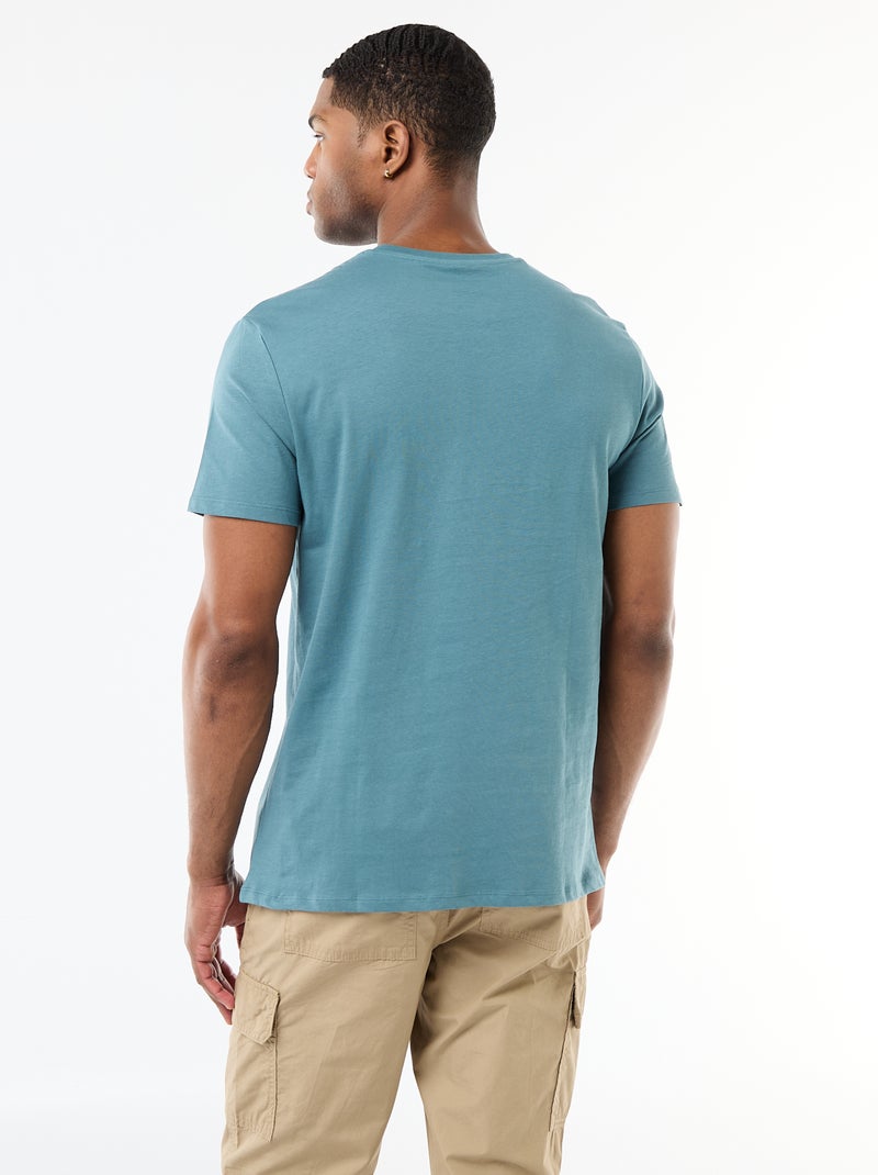 T-Shirt mit ausgefallenem Druck Blau - Kiabi