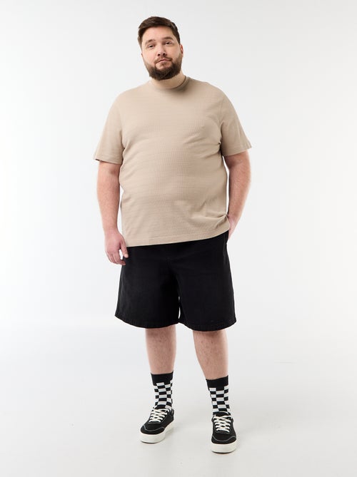 T-Shirt mit besonderer Rippenstruktur - Kiabi