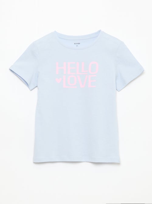 T-Shirt mit Botschaftsaufdruck und kurzen Ärmeln - Kiabi
