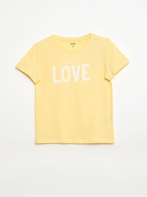 T-Shirt mit Botschaftsaufdruck und kurzen Ärmeln - Kiabi