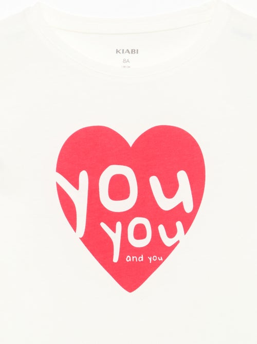T-Shirt mit Botschaftsaufdruck und kurzen Ärmeln - Kiabi