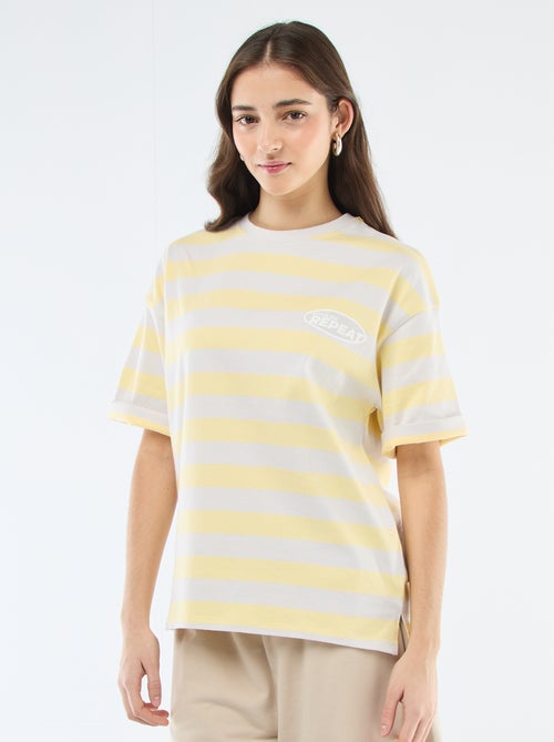 T-Shirt mit breiten Streifen - Kiabi