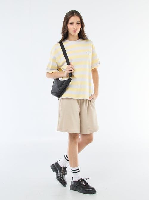 T-Shirt mit breiten Streifen - Kiabi
