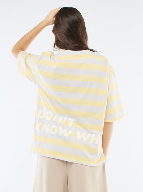T-Shirt mit breiten Streifen - Kiabi