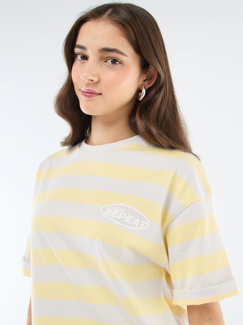 T-Shirt mit breiten Streifen - Kiabi