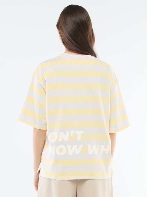 T-Shirt mit breiten Streifen - Kiabi