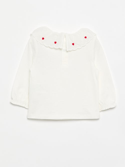 T-Shirt mit Bubikragen - Kiabi