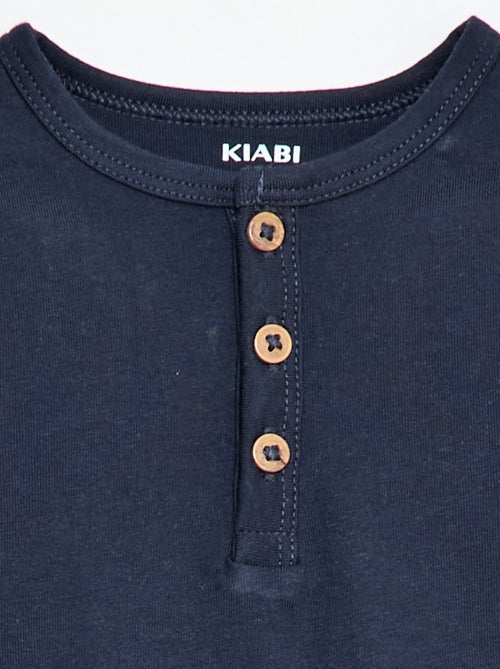 T-Shirt mit geknöpftem Henley-Ausschnitt - Kiabi
