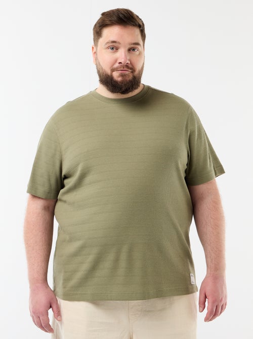 T-Shirt mit gerippter Struktur - Kiabi