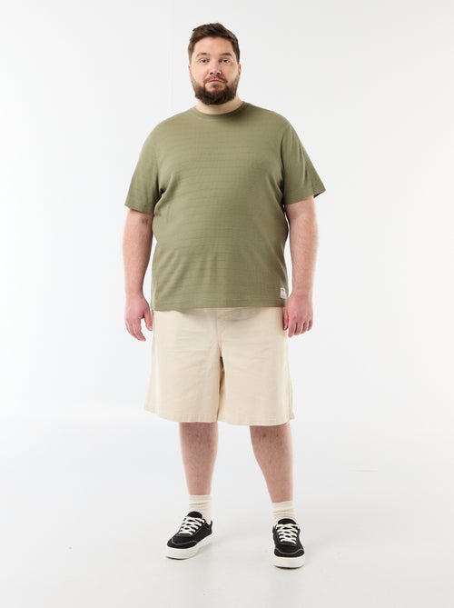 T-Shirt mit gerippter Struktur - Kiabi