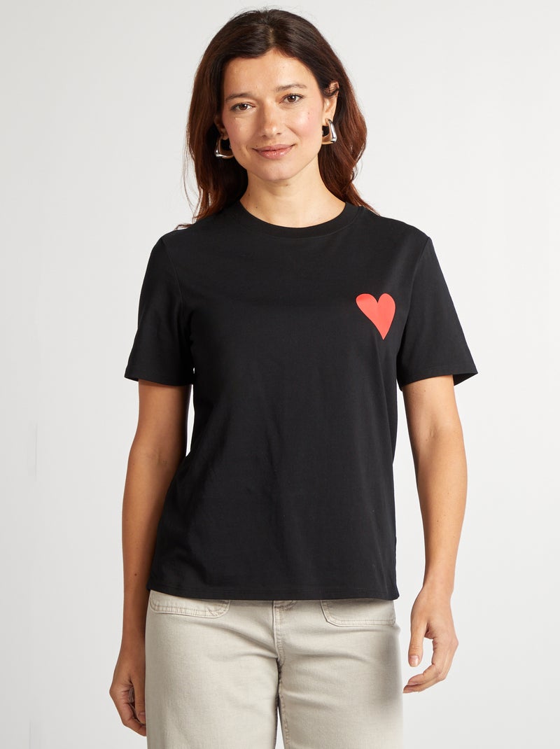 T-Shirt mit JGA-Aufschrift Schwarz - Kiabi