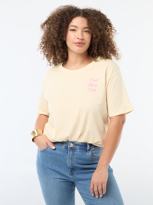 T-Shirt mit Muttertags-Print und kurzen Ärmeln - Kiabi T-Shirt mit Muttertags-Print und kurzen Ärmeln - Kiabi