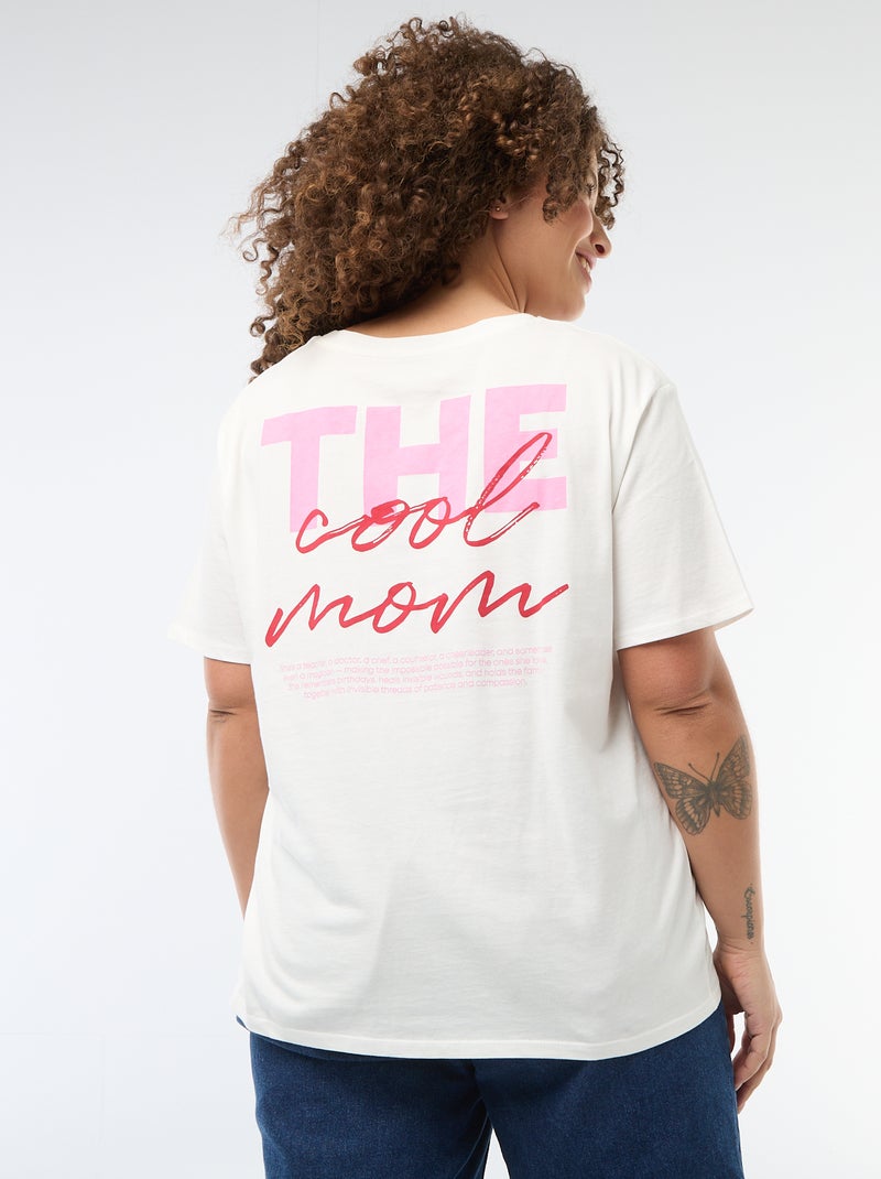 T-Shirt mit Muttertags-Print und kurzen Ärmeln Weiß - Kiabi