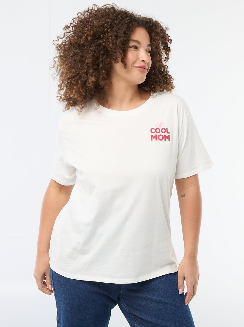 T-Shirt mit Muttertags-Print und kurzen Ärmeln Weiß - Kiabi