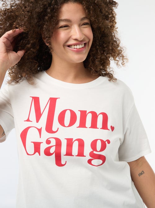 T-Shirt mit Muttertags-Print und kurzen Ärmeln - Kiabi T-Shirt mit Muttertags-Print und kurzen Ärmeln - Kiabi