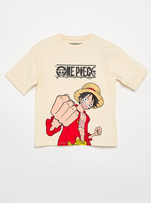 T-Shirt mit "One Piece"-Print, Kurzarm, aus Baumwolle - Kiabi T-Shirt mit "One Piece"-Print, Kurzarm, aus Baumwolle - Kiabi