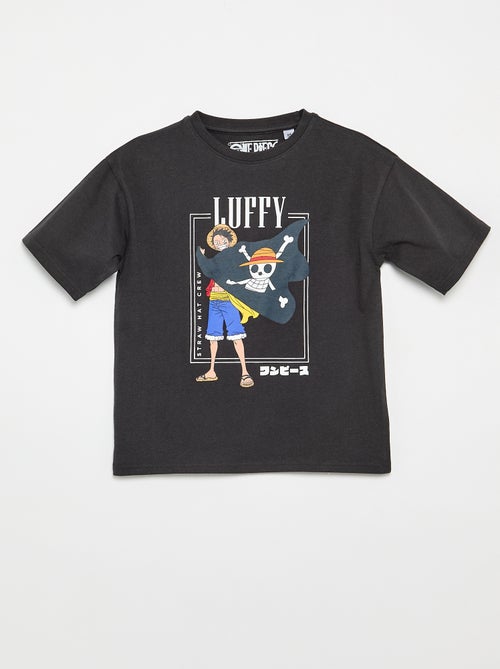 T-Shirt mit "One Piece"-Print, Kurzarm, aus Baumwolle - Kiabi