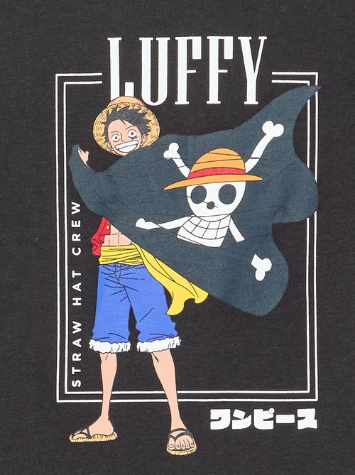 T-Shirt mit "One Piece"-Print, Kurzarm, aus Baumwolle - Kiabi