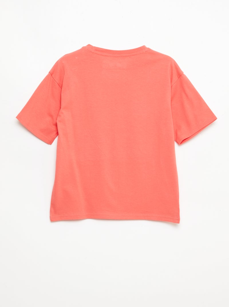 T-Shirt mit "One Piece"-Print, Kurzarm, aus Baumwolle Orange - Kiabi