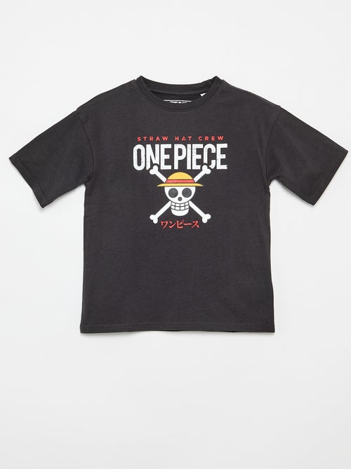 T-Shirt mit "One Piece"-Print, Kurzarm, aus Baumwolle - Kiabi