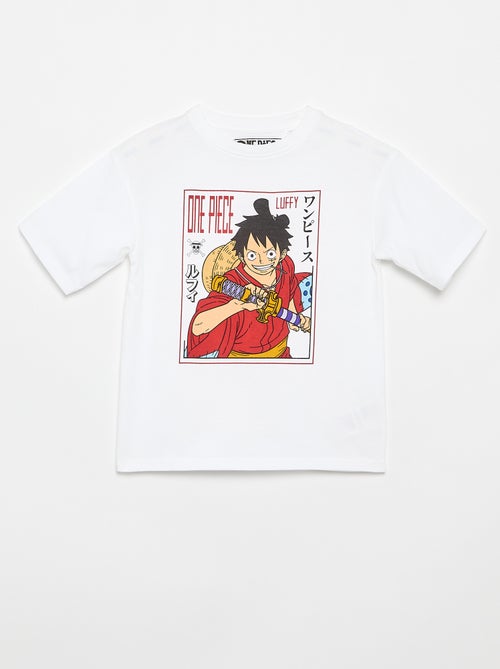 T-Shirt mit "One Piece"-Print, Kurzarm, aus Baumwolle - Kiabi