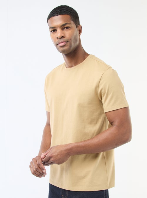 T-Shirt mit Rundhalsausschnitt aus Baumwolle - Tough Cotton™ - Kiabi T-Shirt mit Rundhalsausschnitt aus Baumwolle - Tough Cotton™ - Kiabi