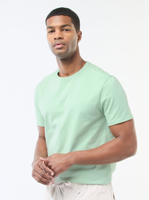 T-Shirt mit Rundhalsausschnitt aus Baumwolle - Tough Cotton™ - Kiabi T-Shirt mit Rundhalsausschnitt aus Baumwolle - Tough Cotton™ - Kiabi