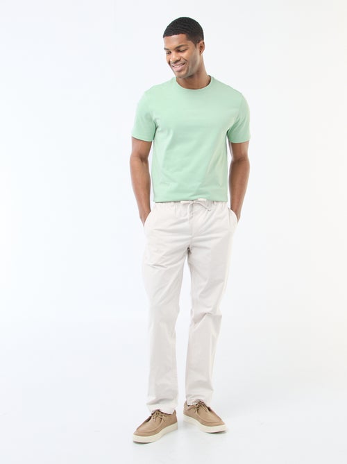 T-Shirt mit Rundhalsausschnitt aus Baumwolle - Tough Cotton™ - Kiabi T-Shirt mit Rundhalsausschnitt aus Baumwolle - Tough Cotton™ - Kiabi