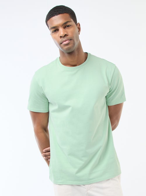 T-Shirt mit Rundhalsausschnitt aus Baumwolle - Tough Cotton™ - Kiabi T-Shirt mit Rundhalsausschnitt aus Baumwolle - Tough Cotton™ - Kiabi