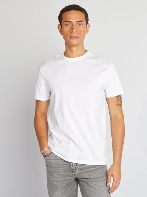 T-Shirt mit Rundhalsausschnitt aus Baumwolle - Tough Cotton™ - Kiabi