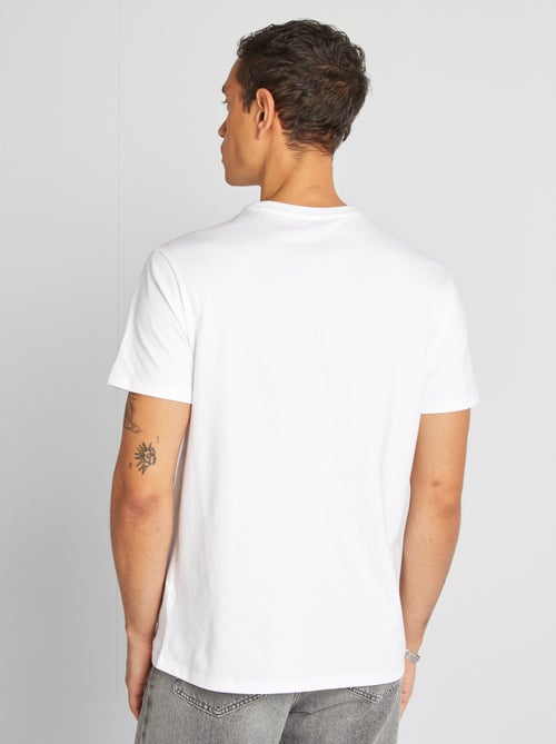 T-Shirt mit Rundhalsausschnitt aus Baumwolle - Tough Cotton™ - Kiabi