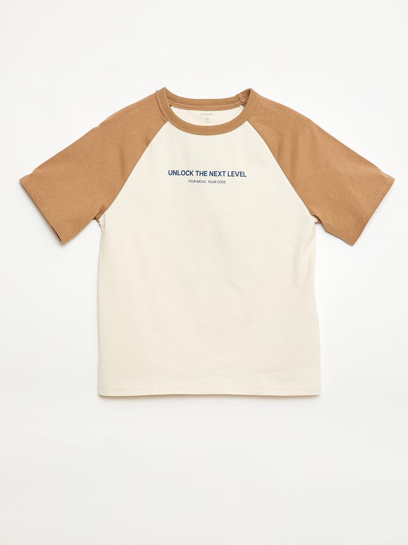T-Shirt mit Spruchdruck Weiß - Kiabi