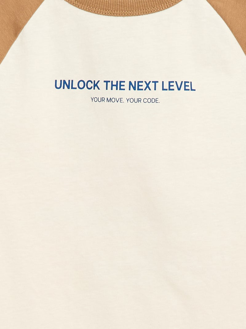 T-Shirt mit Spruchdruck Weiß - Kiabi