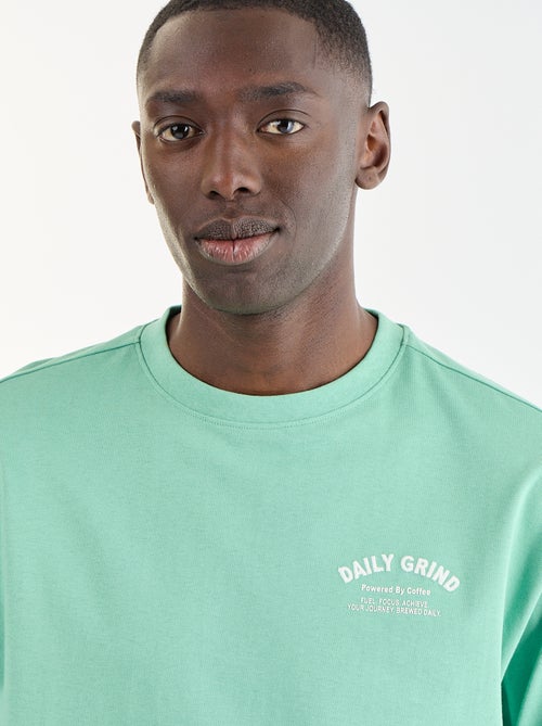 T-Shirt mit Stickereien, Kurzarm - Kiabi T-Shirt mit Stickereien, Kurzarm - Kiabi