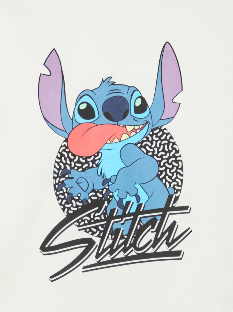 T-Shirt mit "Stitch"-Print Weiß - Kiabi