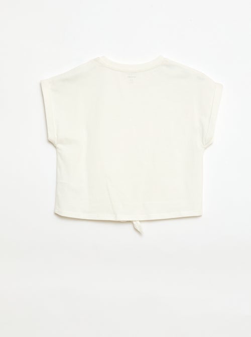 T-Shirt mit Taillenschleife - Kiabi