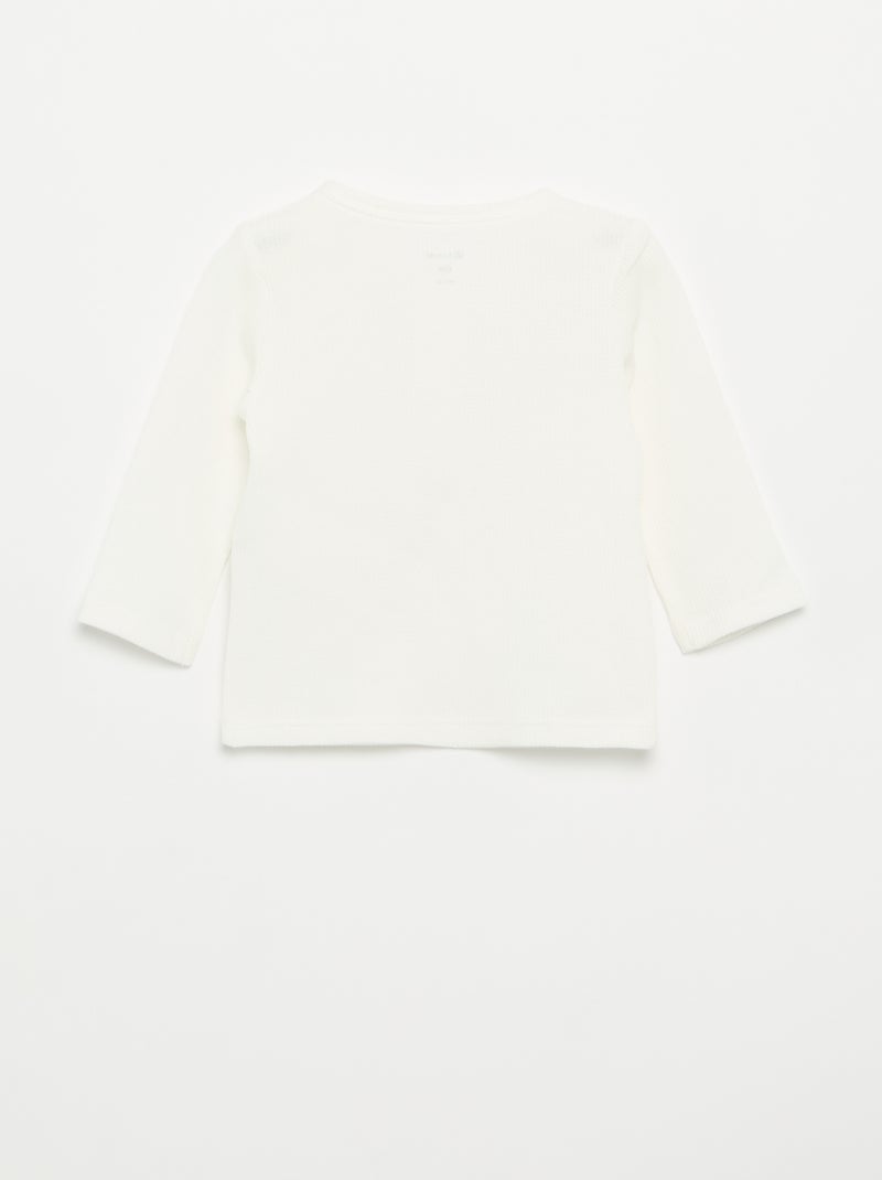 T-Shirt mit Tunis-Kragen Blanc - Kiabi