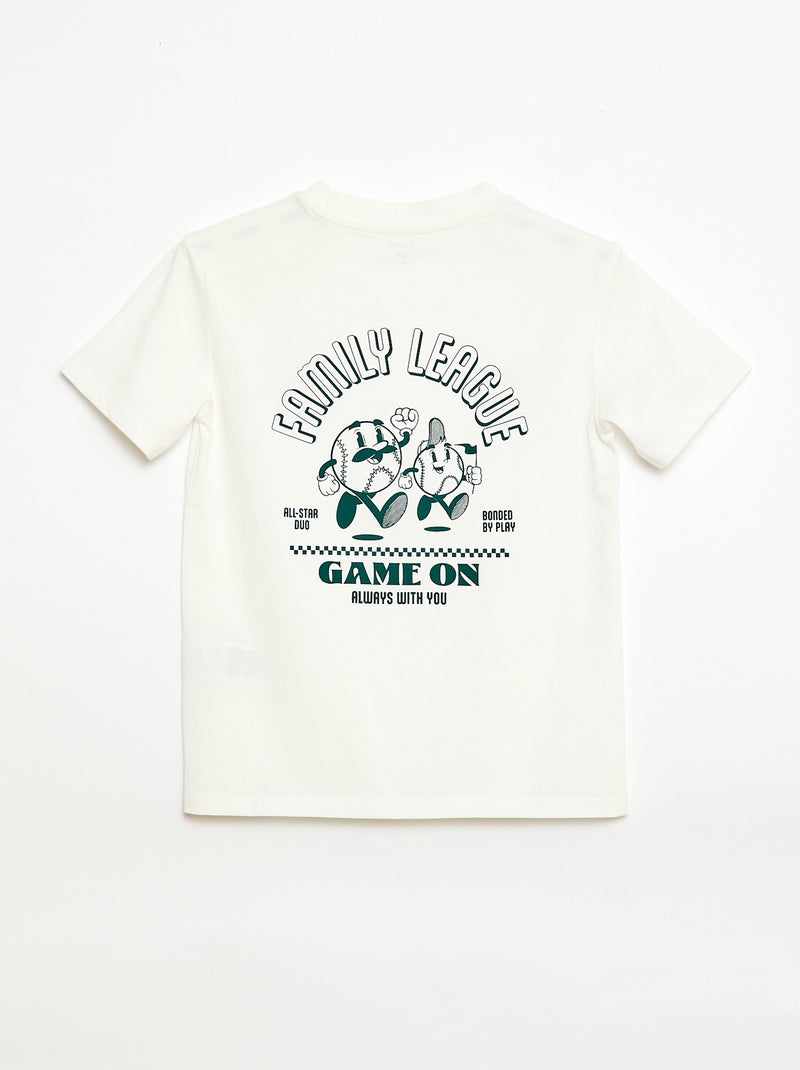 T-Shirt mit Vatertagsmotiv Weiß - Kiabi