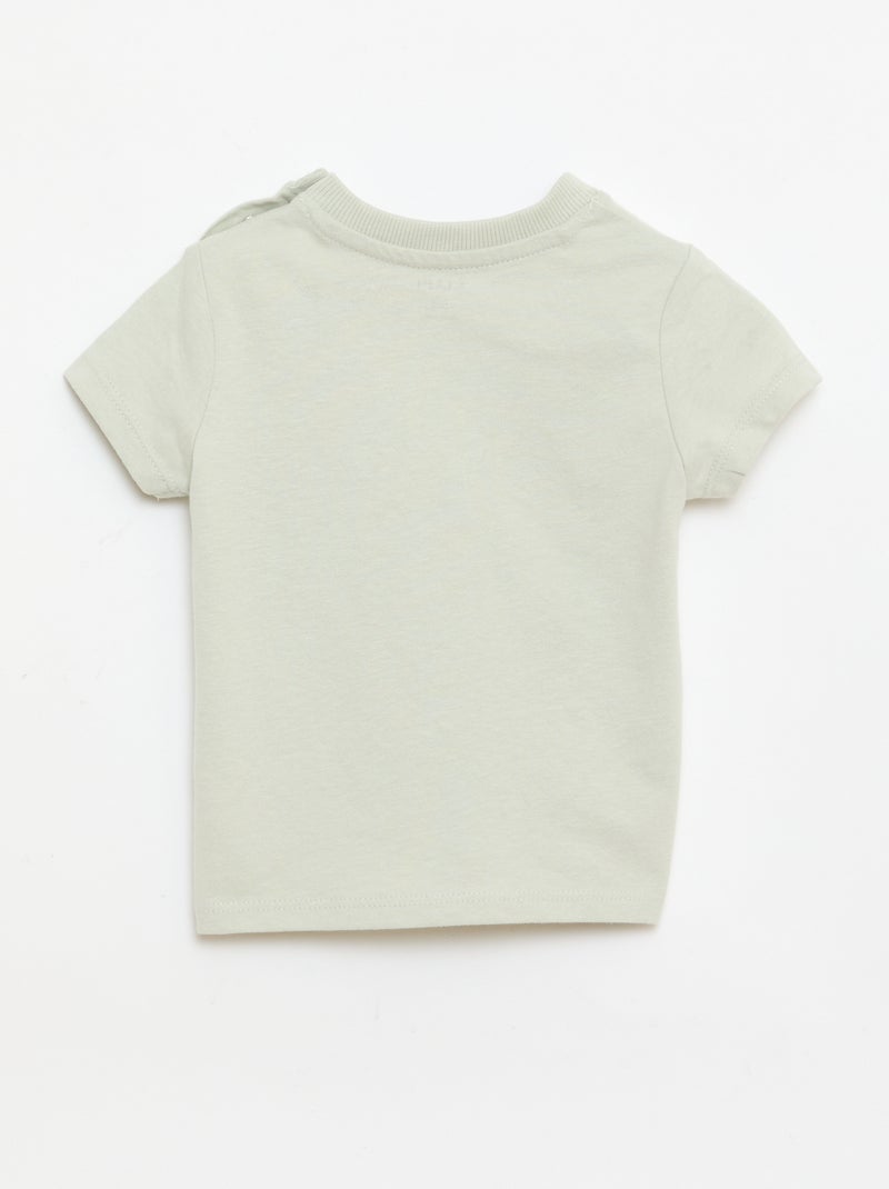 T-Shirt mit verspieltem Aufdruck Grün - Kiabi